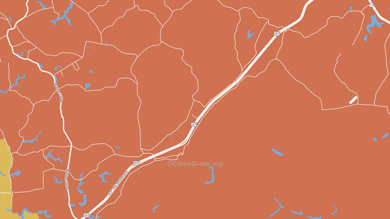 Kidds Fork, VA Map of Theft Rates