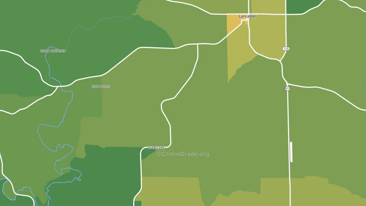 Kieler, WI Map of Theft Rates