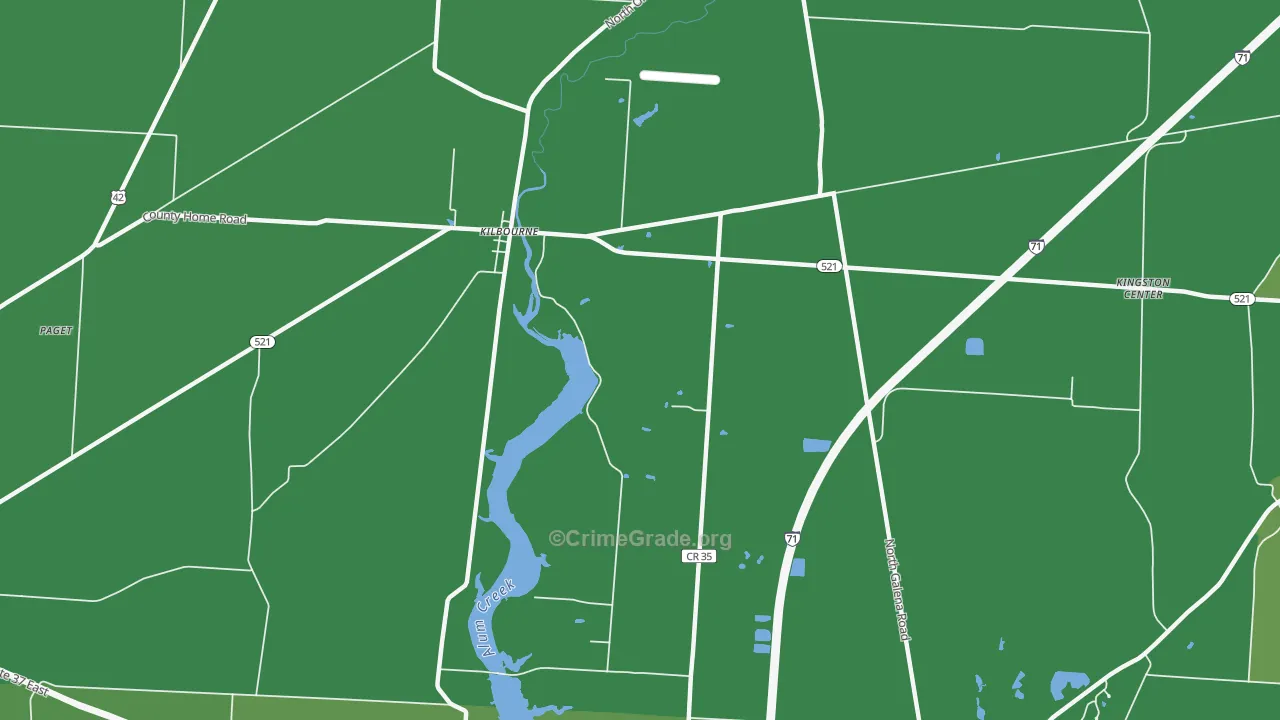 Kilbourne, OH Map of Theft Rates