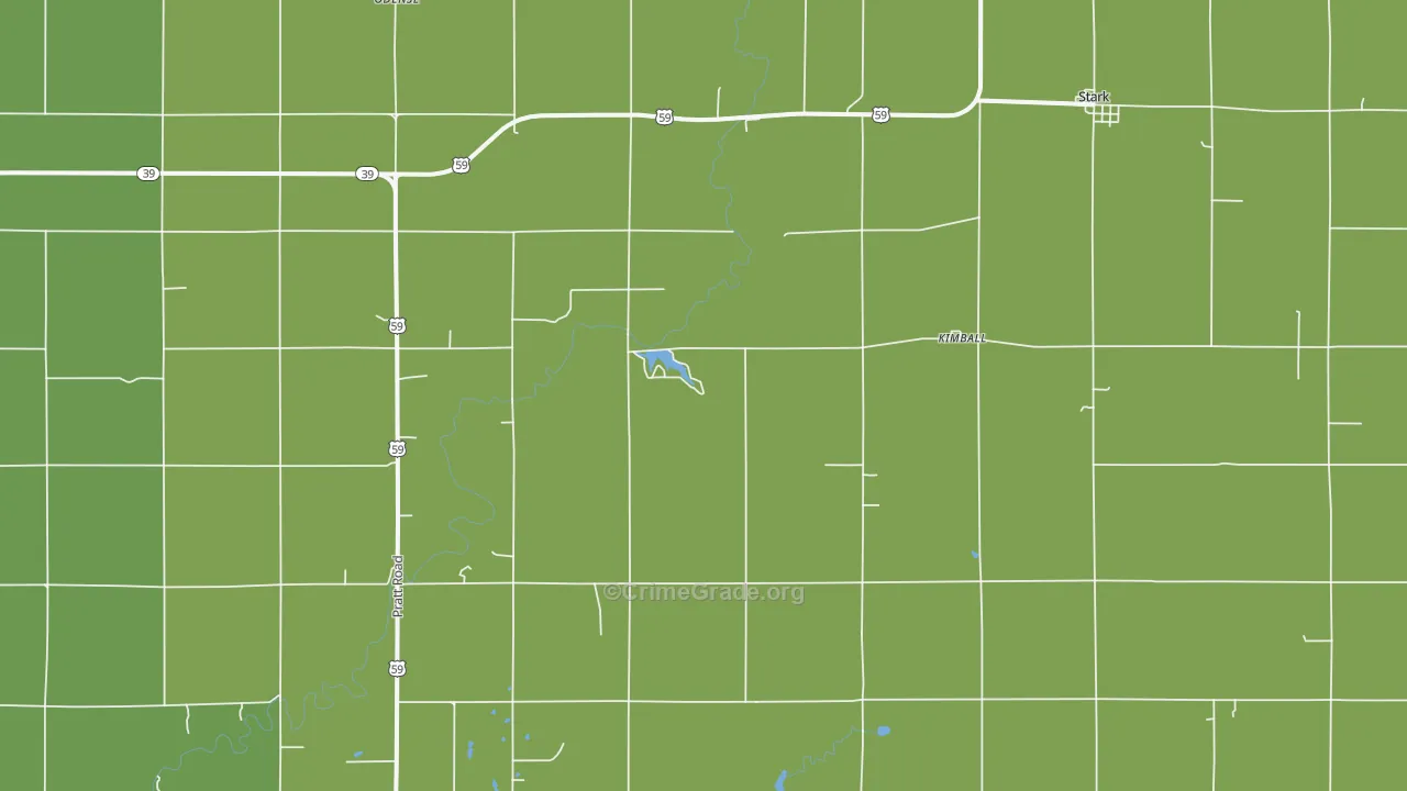 Kimball, KS Map of Theft Rates