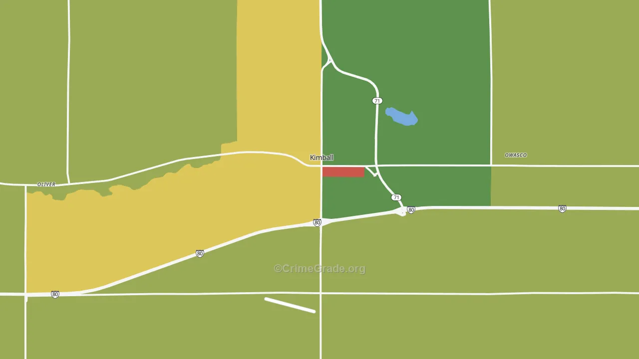 Kimball, NE Map of Theft Rates
