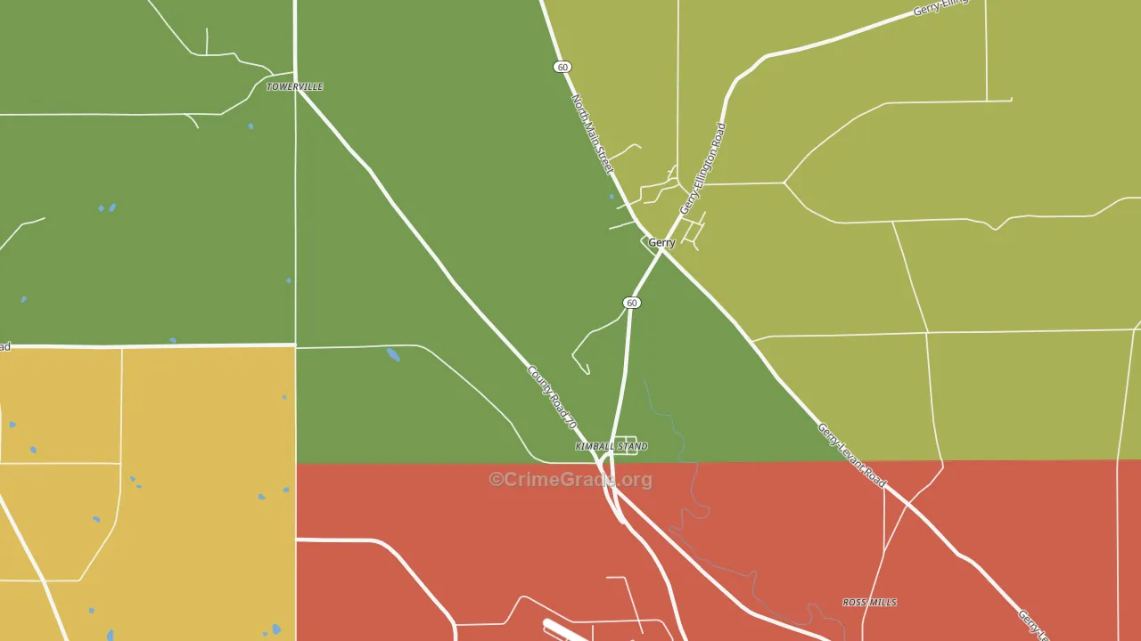 Kimball Stand, NY Map of Theft Rates