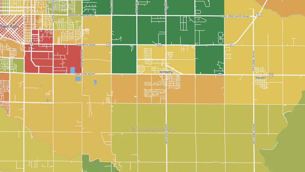 Kimberly, ID Map of Theft Rates