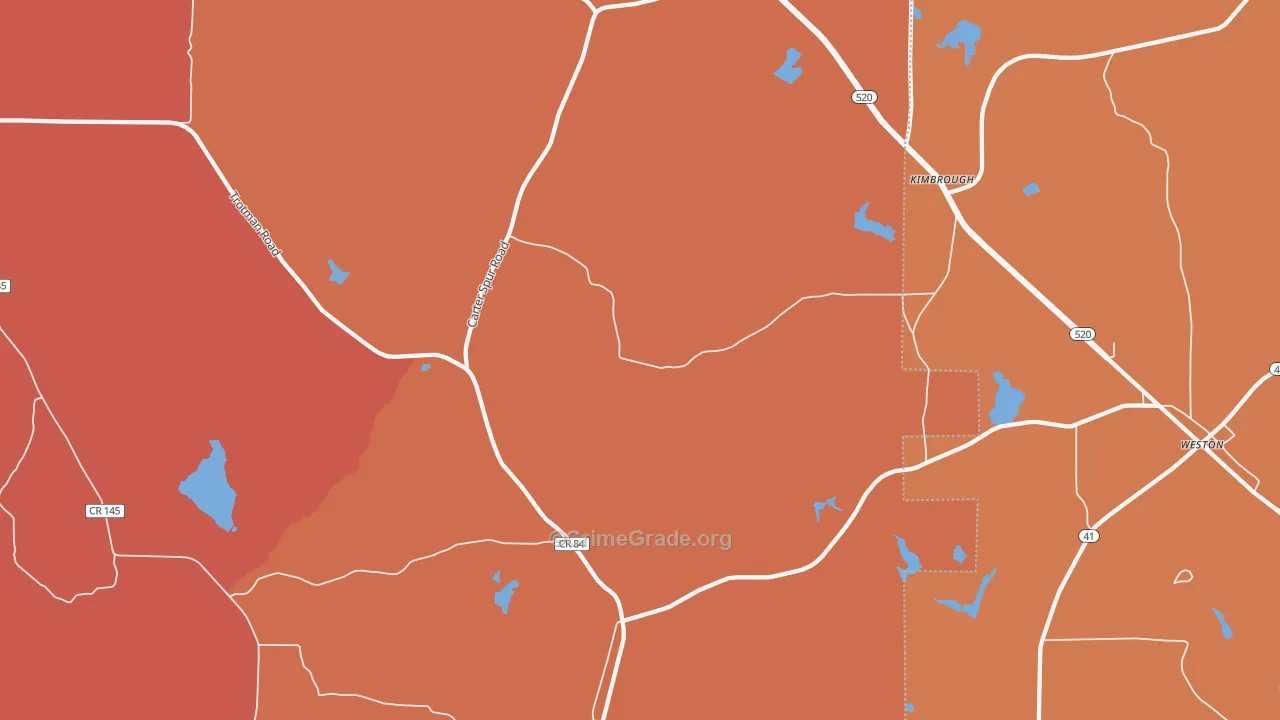 Kimbrough, GA Map of Theft Rates