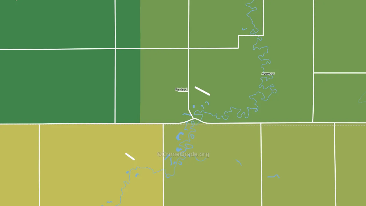 Kindred, ND Map of Theft Rates