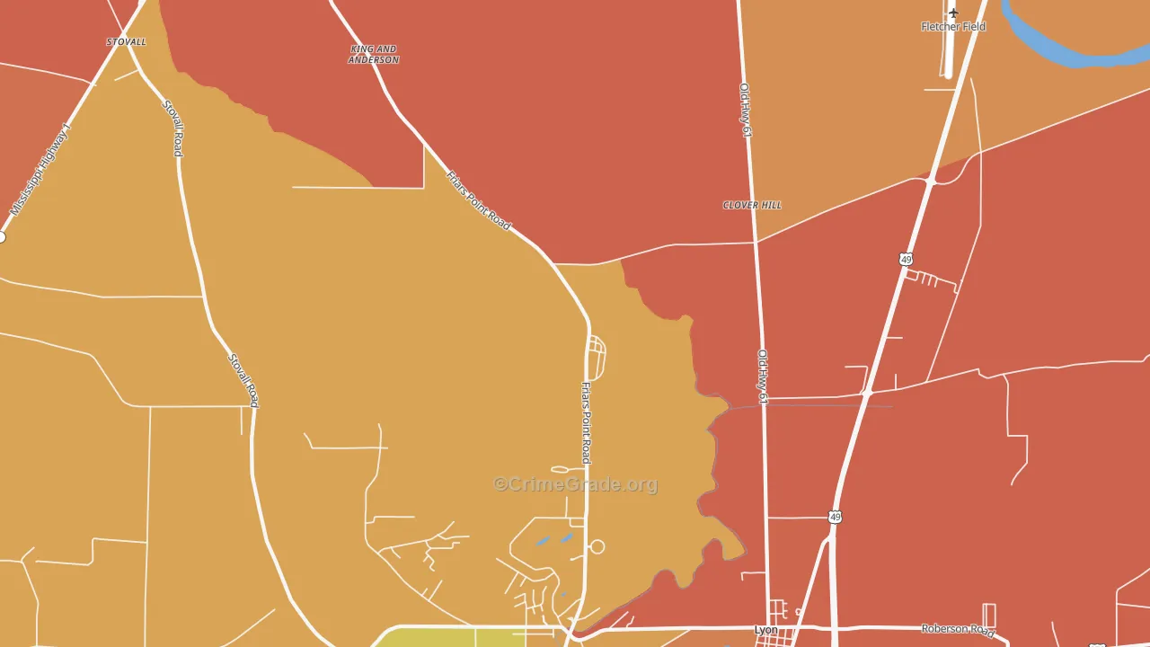 King and Anderson, MS Map of Theft Rates