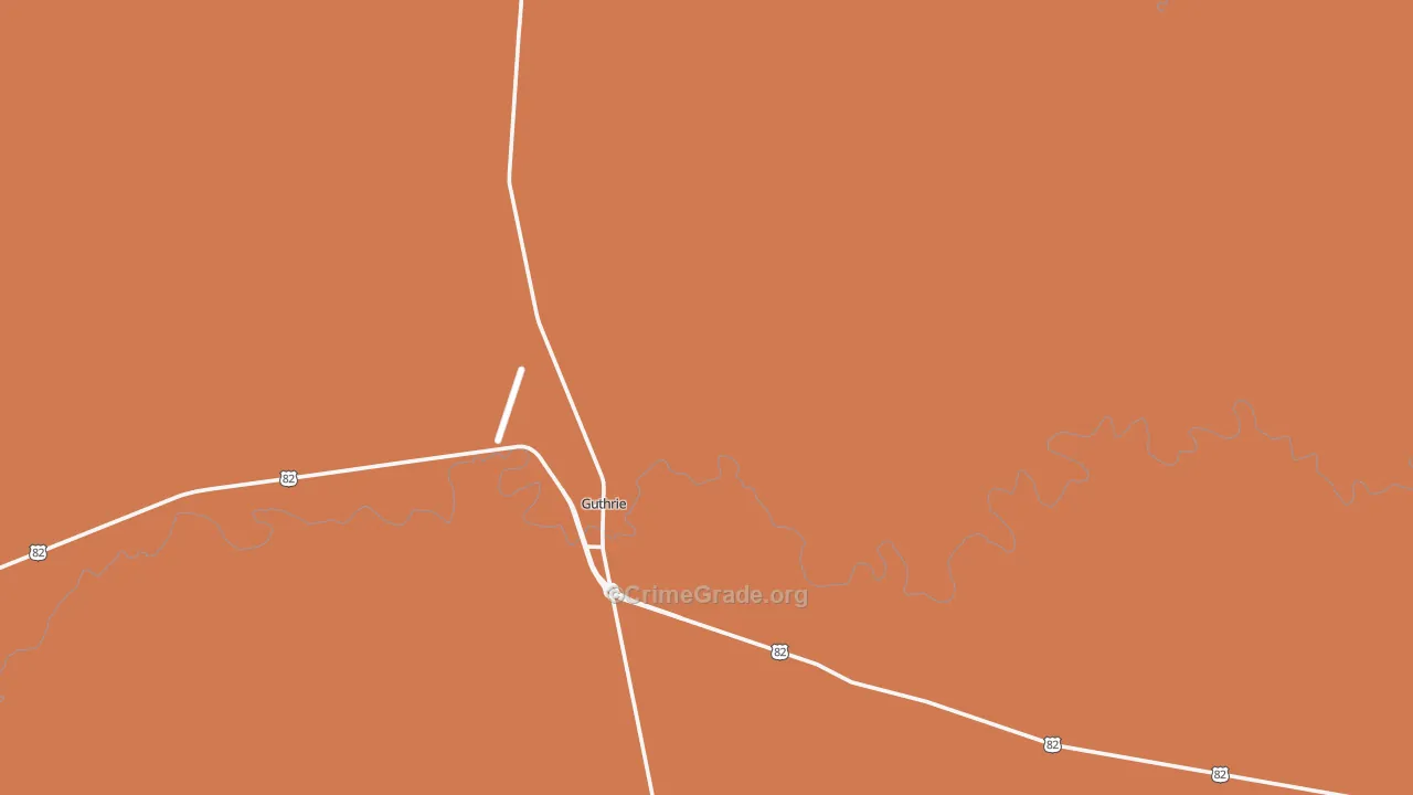 King County, TX Map of Theft Rates