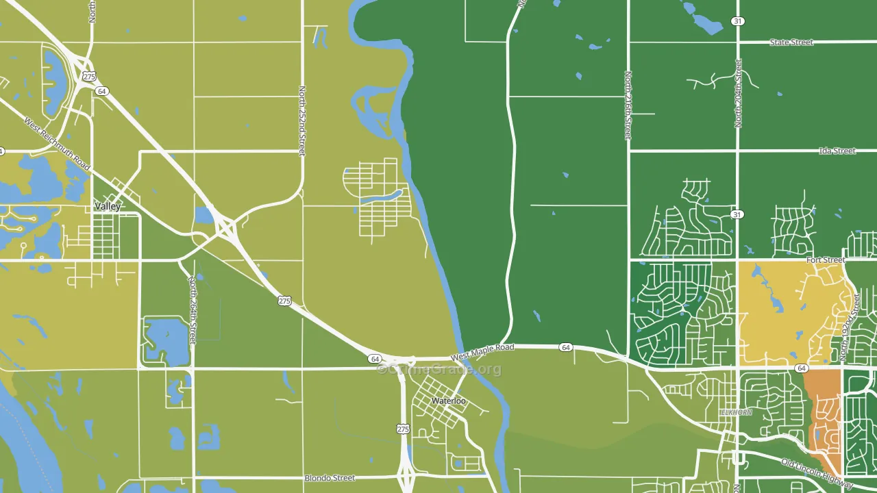 King Lake, NE Map of Theft Rates
