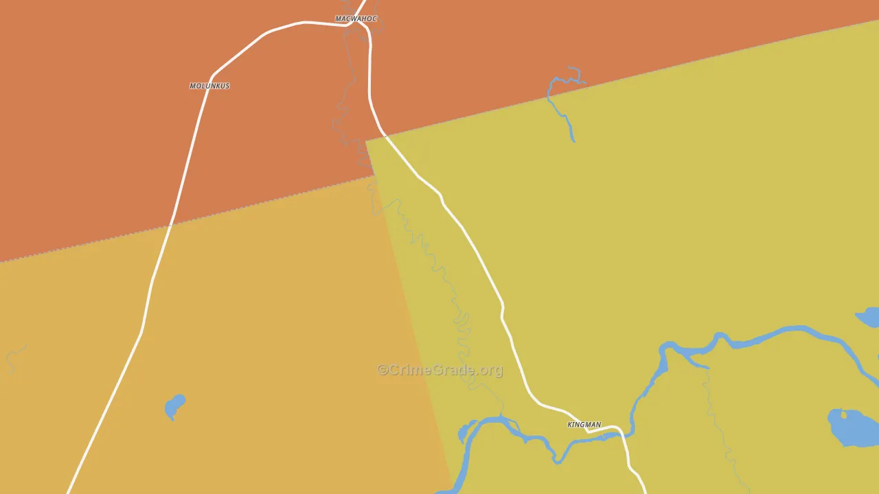 Kingman, ME Map of Theft Rates