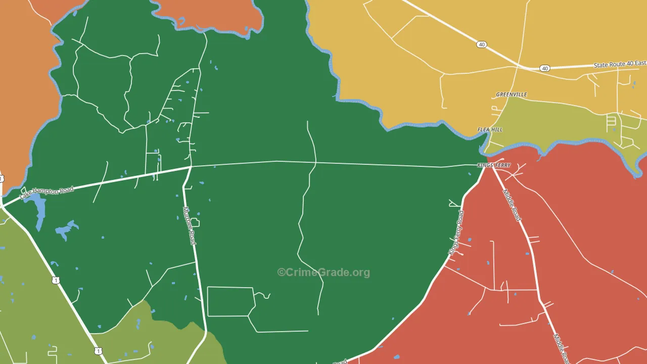 Kings Ferry, FL Map of Theft Rates