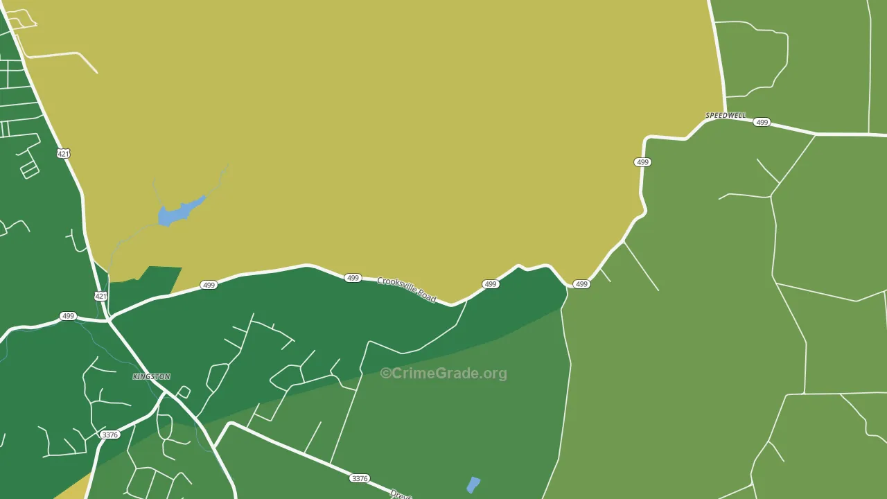 Kingston, KY Map of Theft Rates