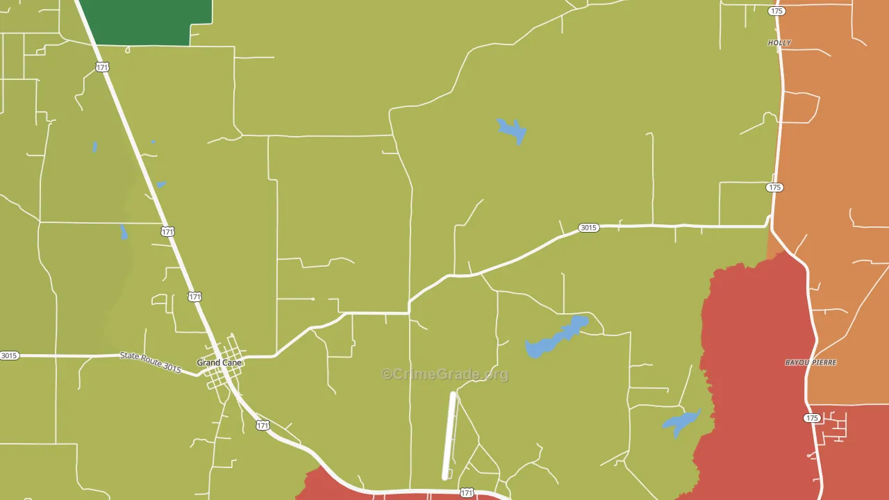 Kingston, LA Map of Theft Rates