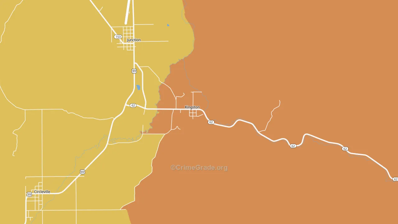 Kingston, UT Map of Theft Rates
