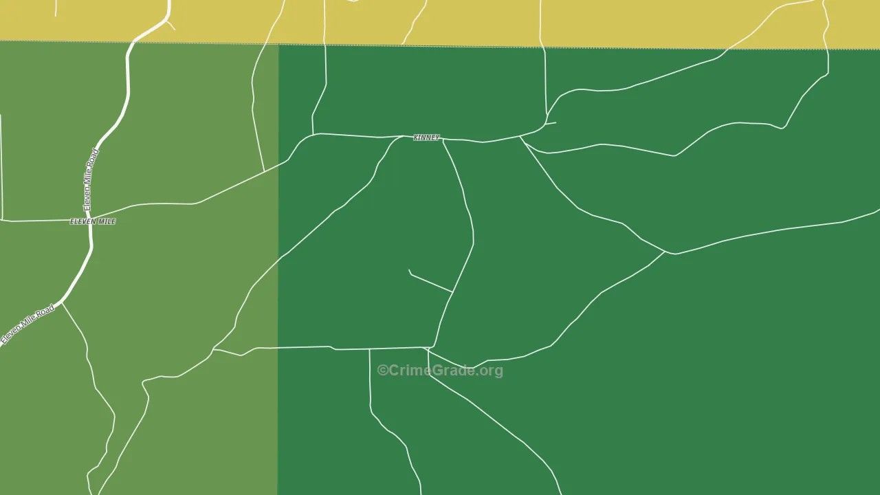 Kinney, PA Map of Theft Rates