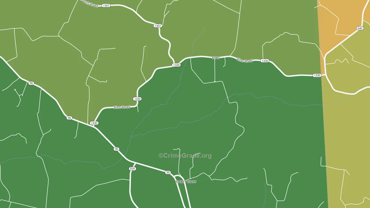 Kino, KY Map of Theft Rates