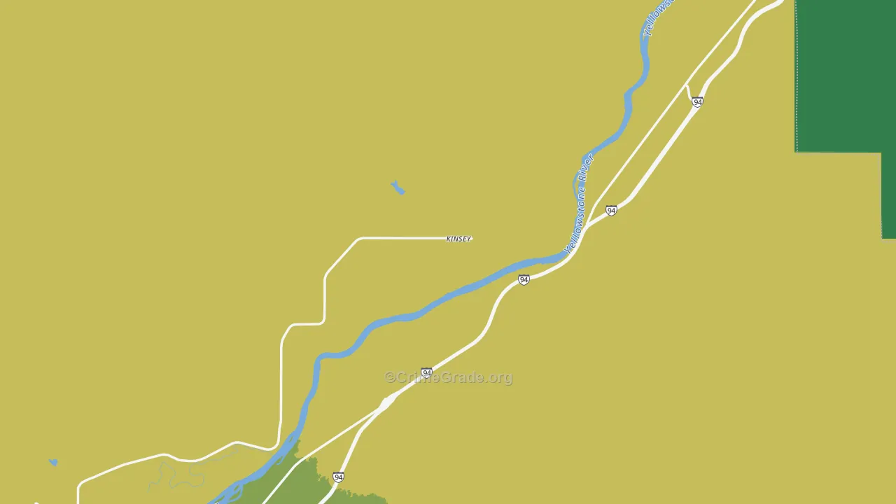 Kinsey, MT Map of Theft Rates