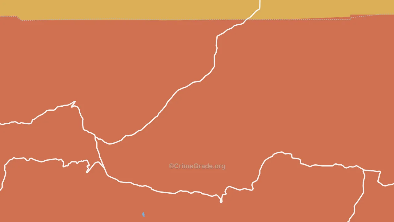 Kinzua, OR Map of Theft Rates
