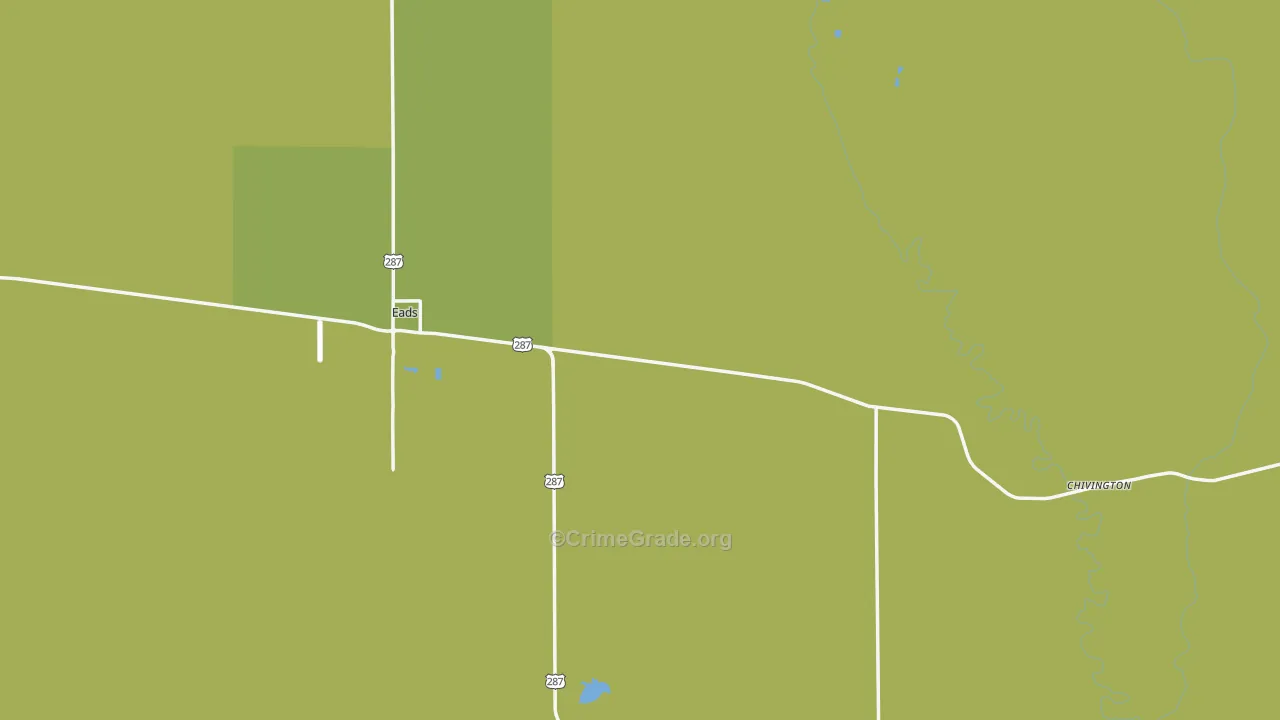 Kiowa County, CO Map of Theft Rates