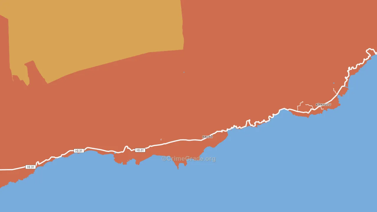Kipahulu, HI Map of Theft Rates