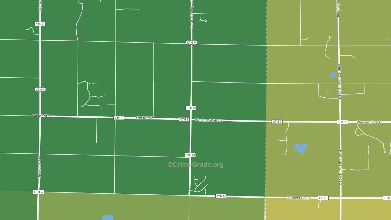 Kirchhayn, WI Map of Theft Rates