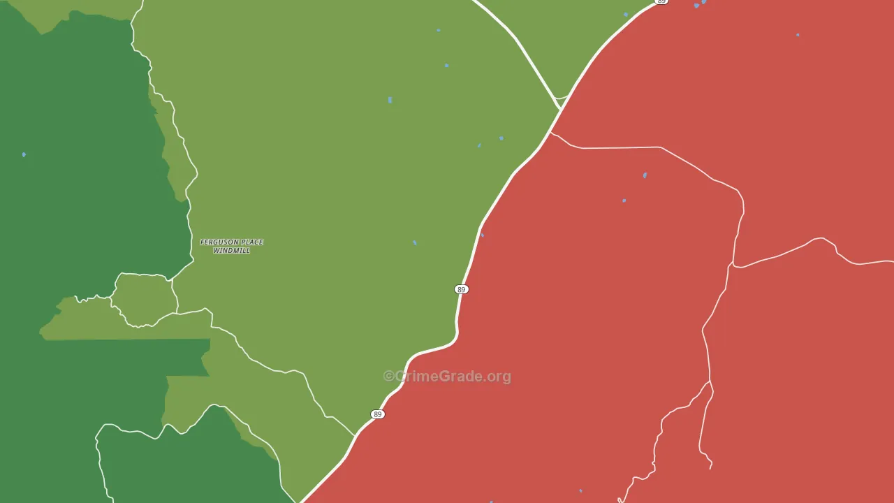 Kirkland Junction, AZ Map of Theft Rates
