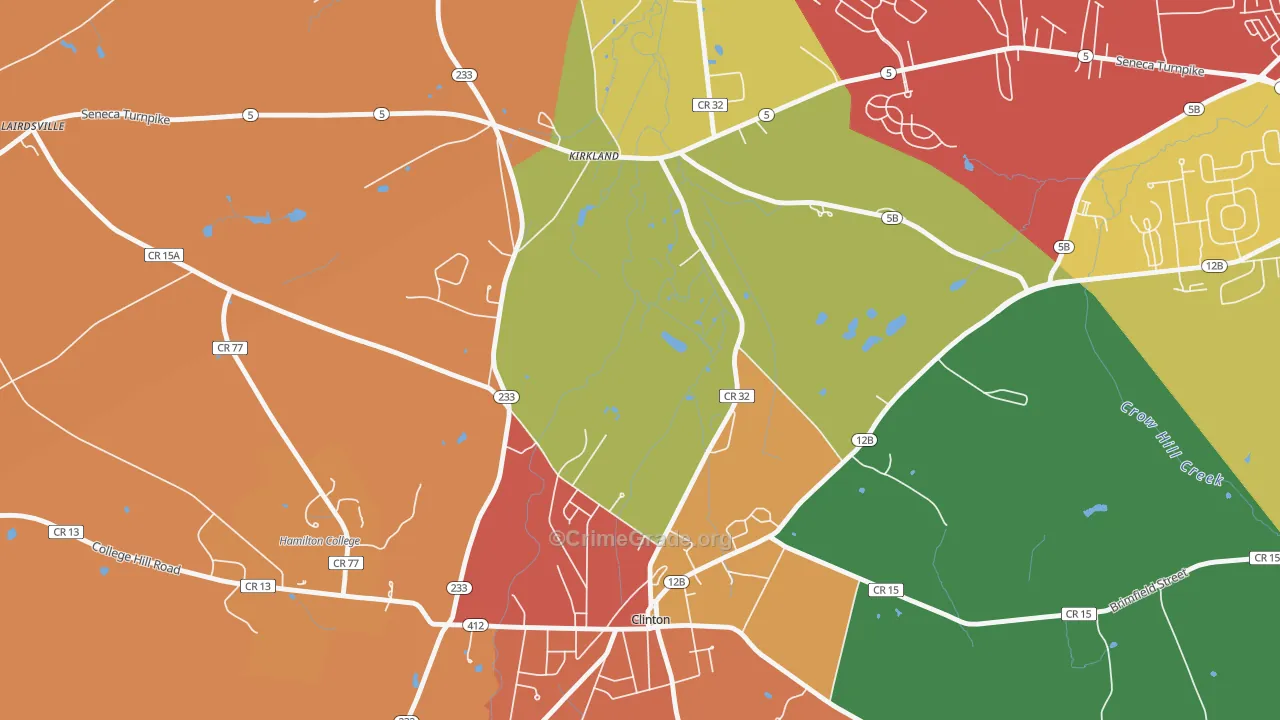 Kirkland, NY Map of Theft Rates