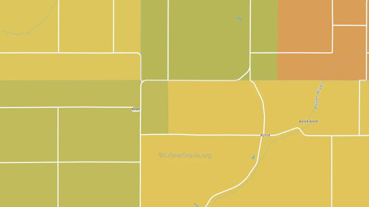 Kiron, IA Map of Theft Rates