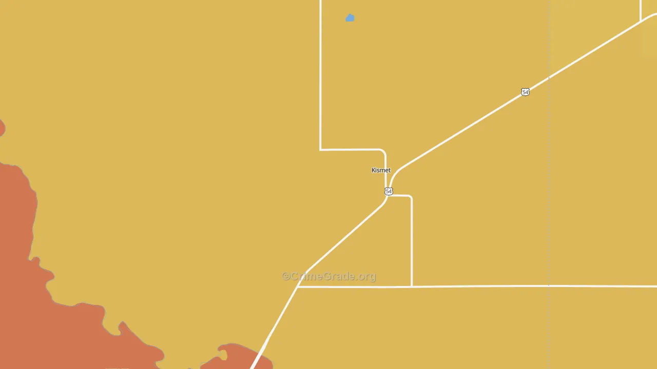 Kismet, KS Map of Theft Rates
