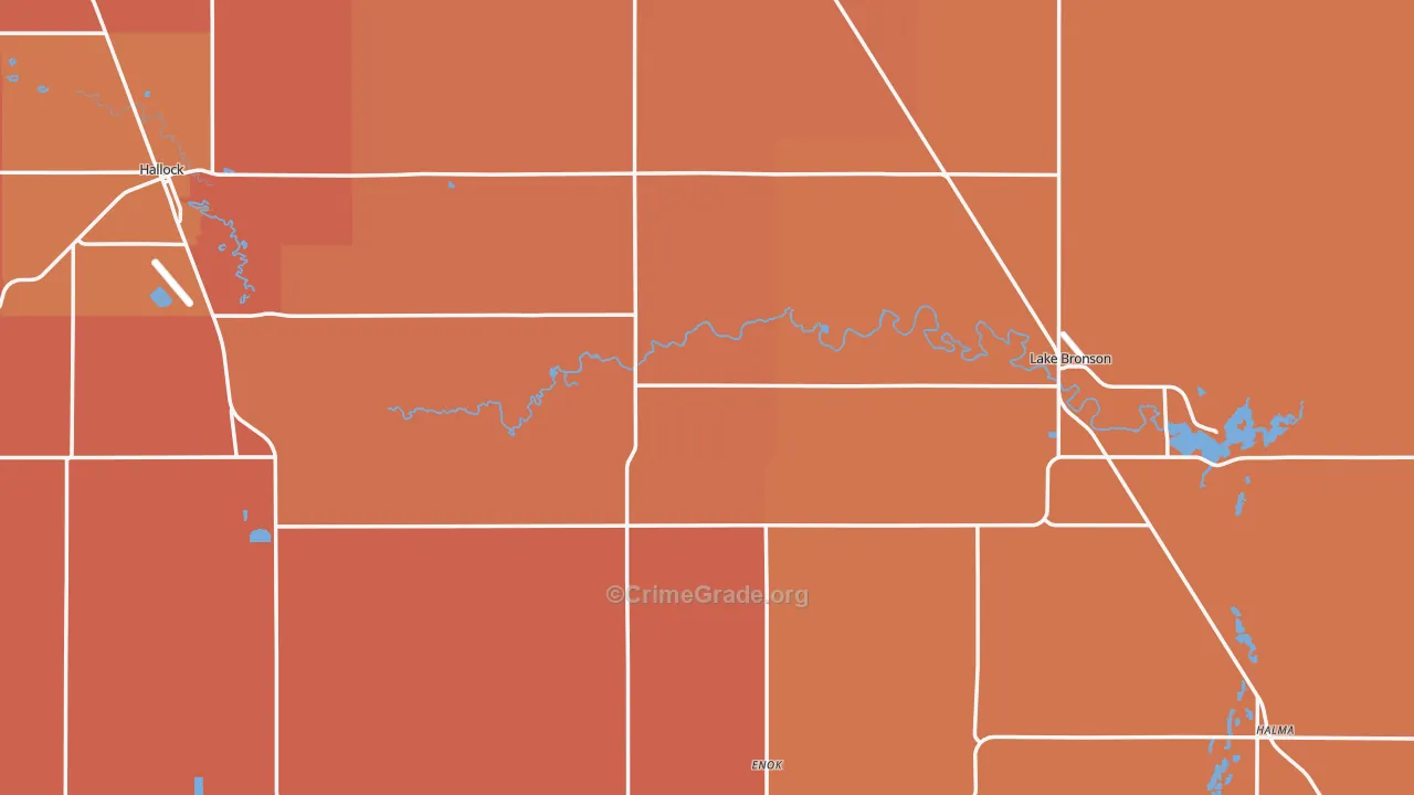 Kittson County, MN Map of Theft Rates