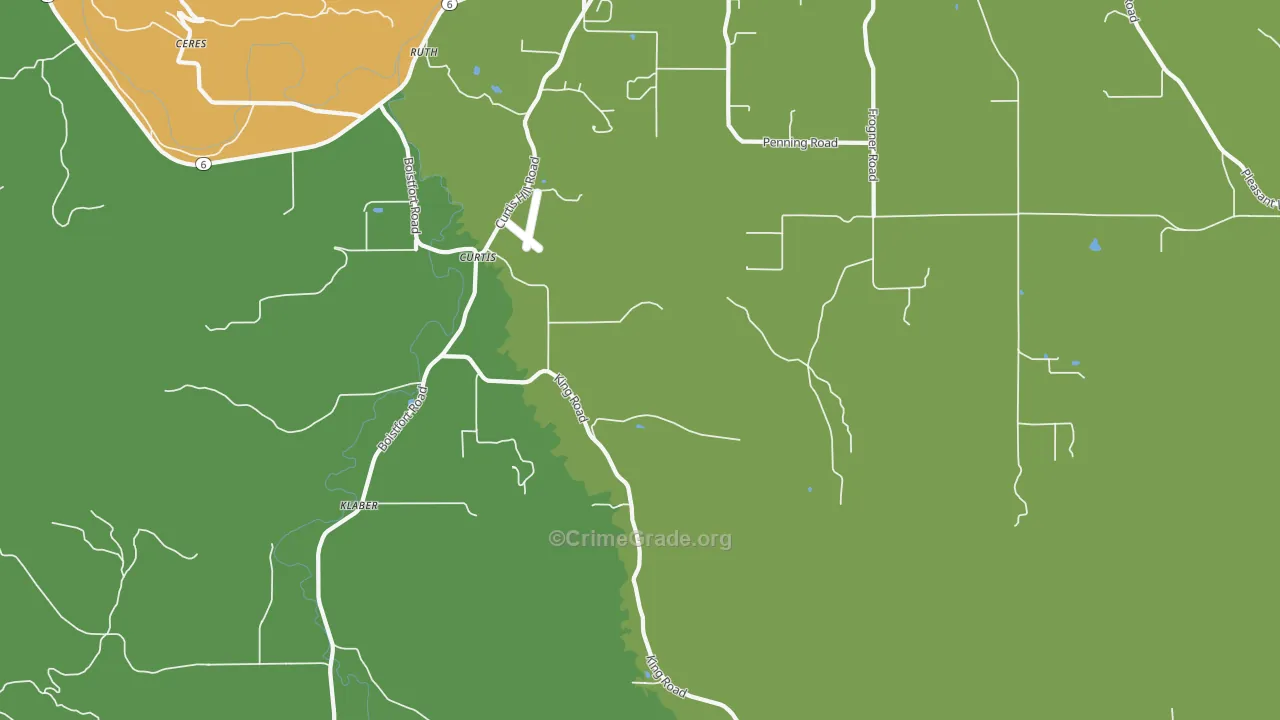 Klaber, WA Map of Theft Rates