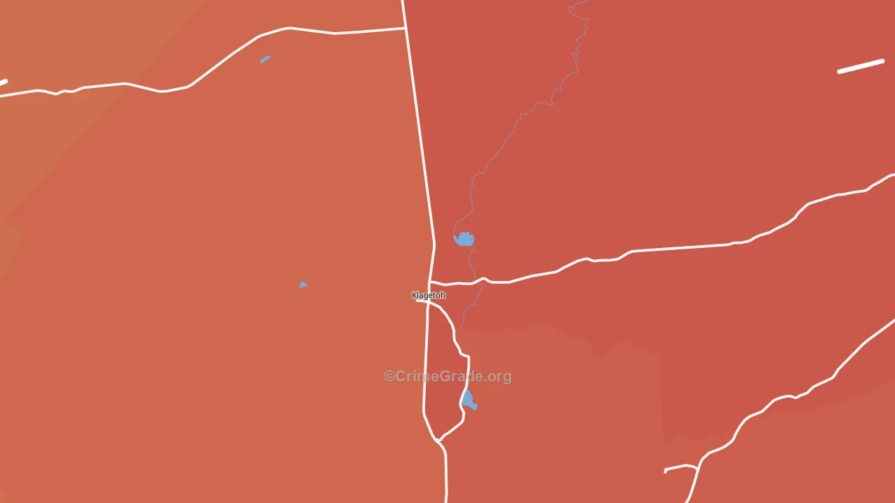Klagetoh, AZ Map of Theft Rates