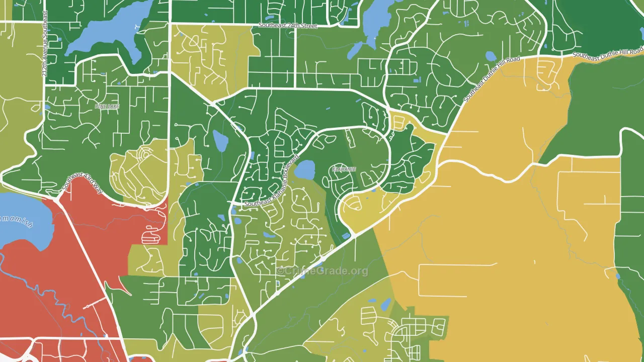 Klahanie, WA Map of Theft Rates