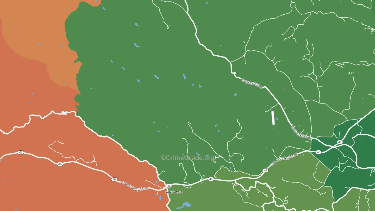 Klau, CA Map of Theft Rates