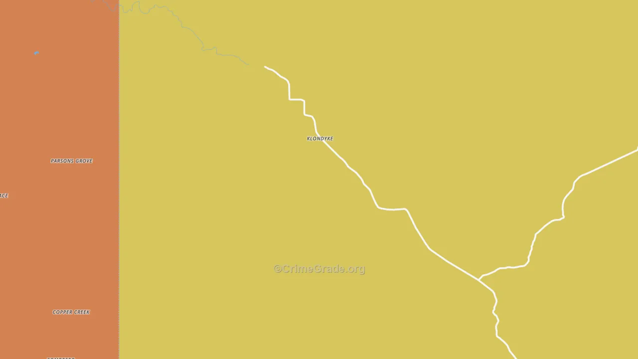 Klondyke, AZ Map of Theft Rates