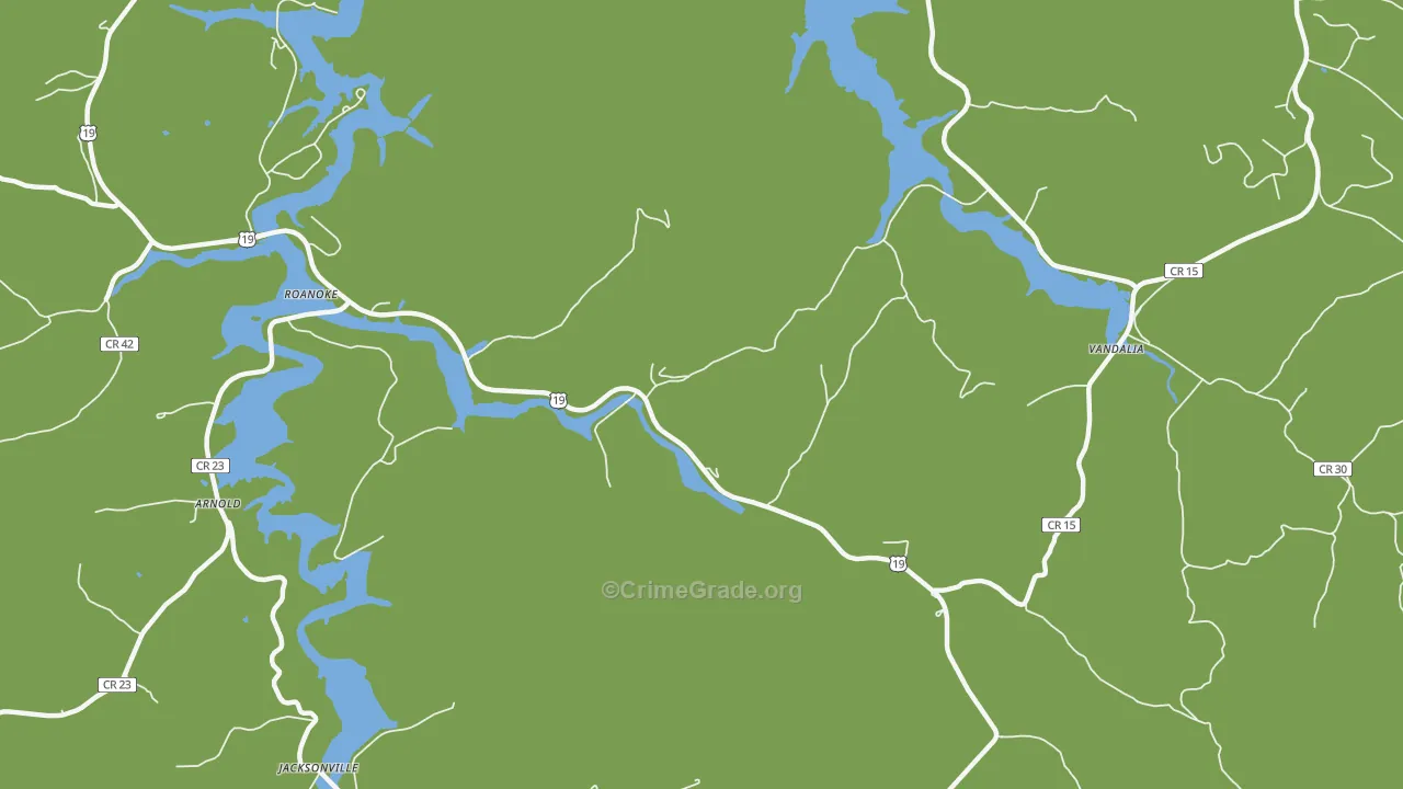 Knawl, WV Map of Theft Rates