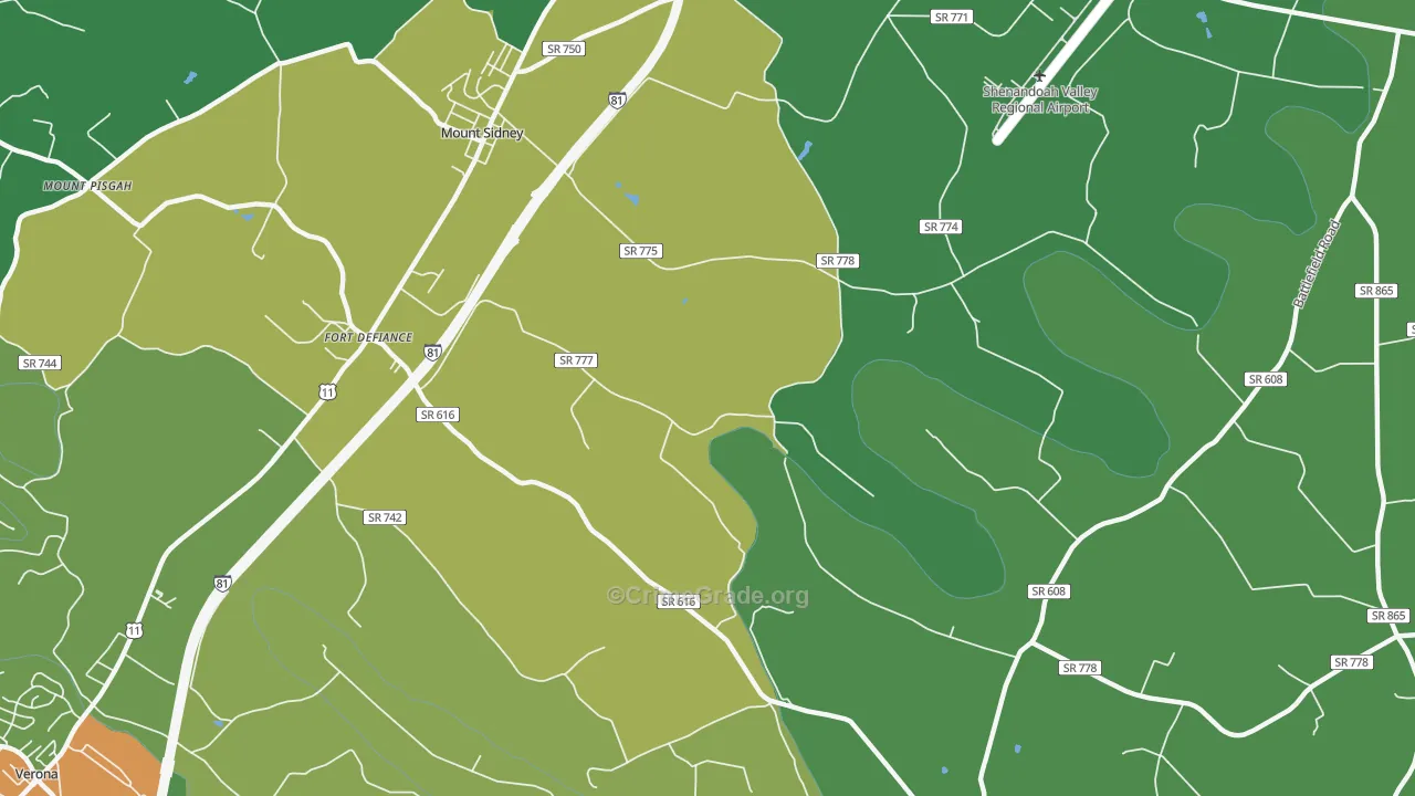 Knightly, VA Map of Theft Rates