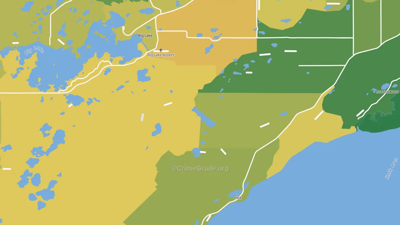 Knik, AK Map of Theft Rates