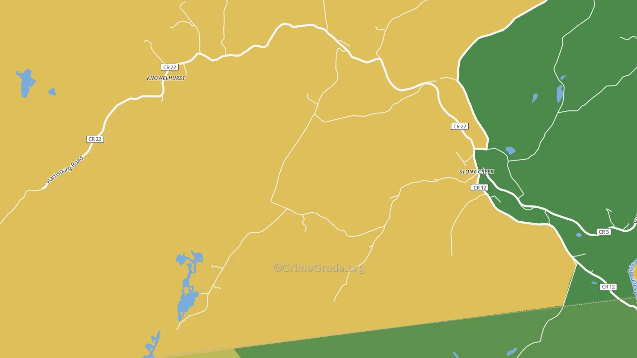 Knowelhurst, NY Map of Theft Rates