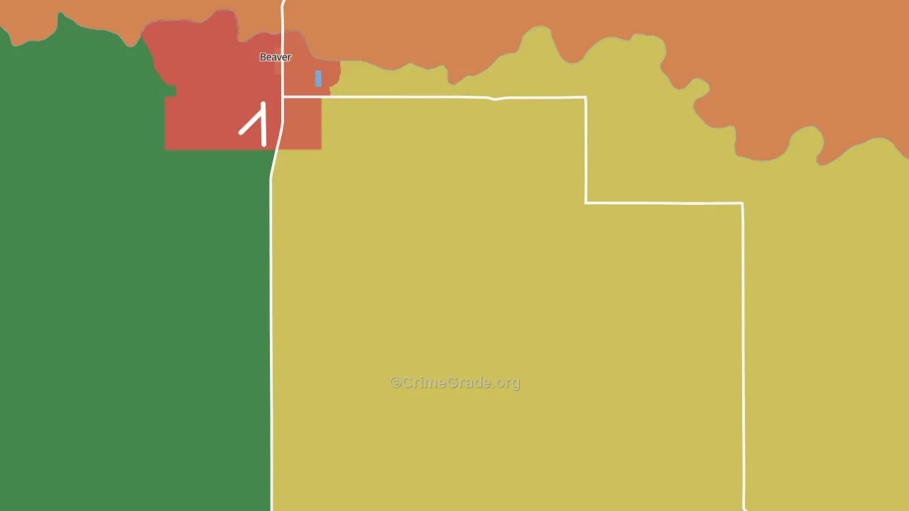 Knowles, OK Map of Theft Rates