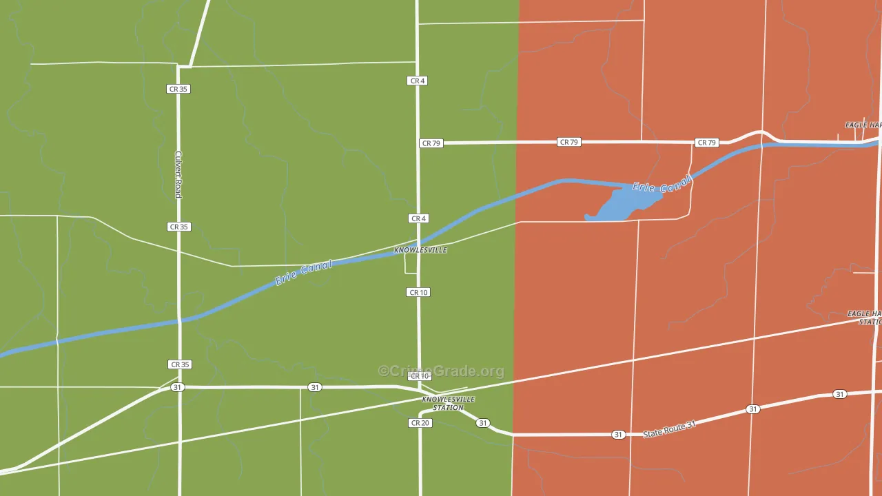 Knowlesville, NY Map of Theft Rates