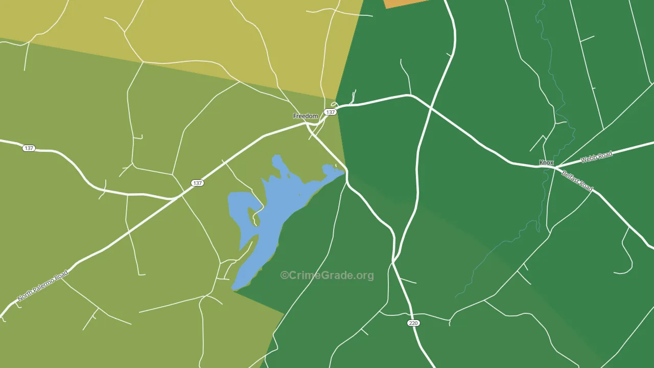 Knox Corner, ME Map of Theft Rates