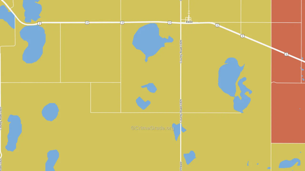 Knox, ND Map of Theft Rates