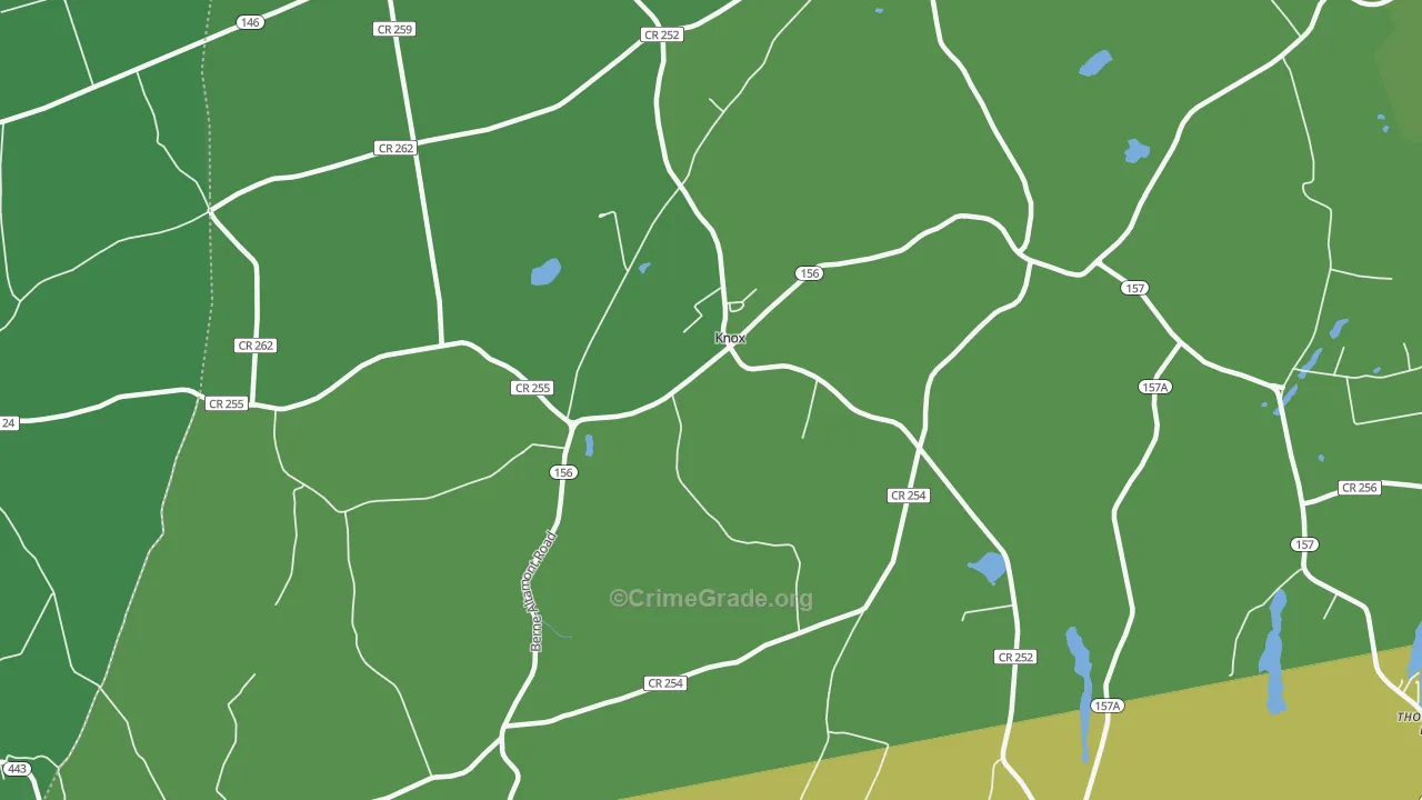 Knox, NY Map of Theft Rates