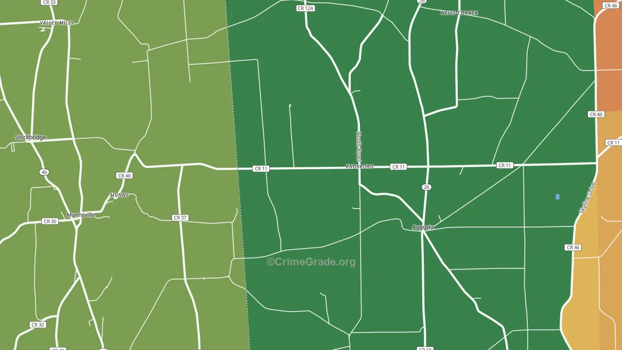 Knoxboro, NY Map of Theft Rates