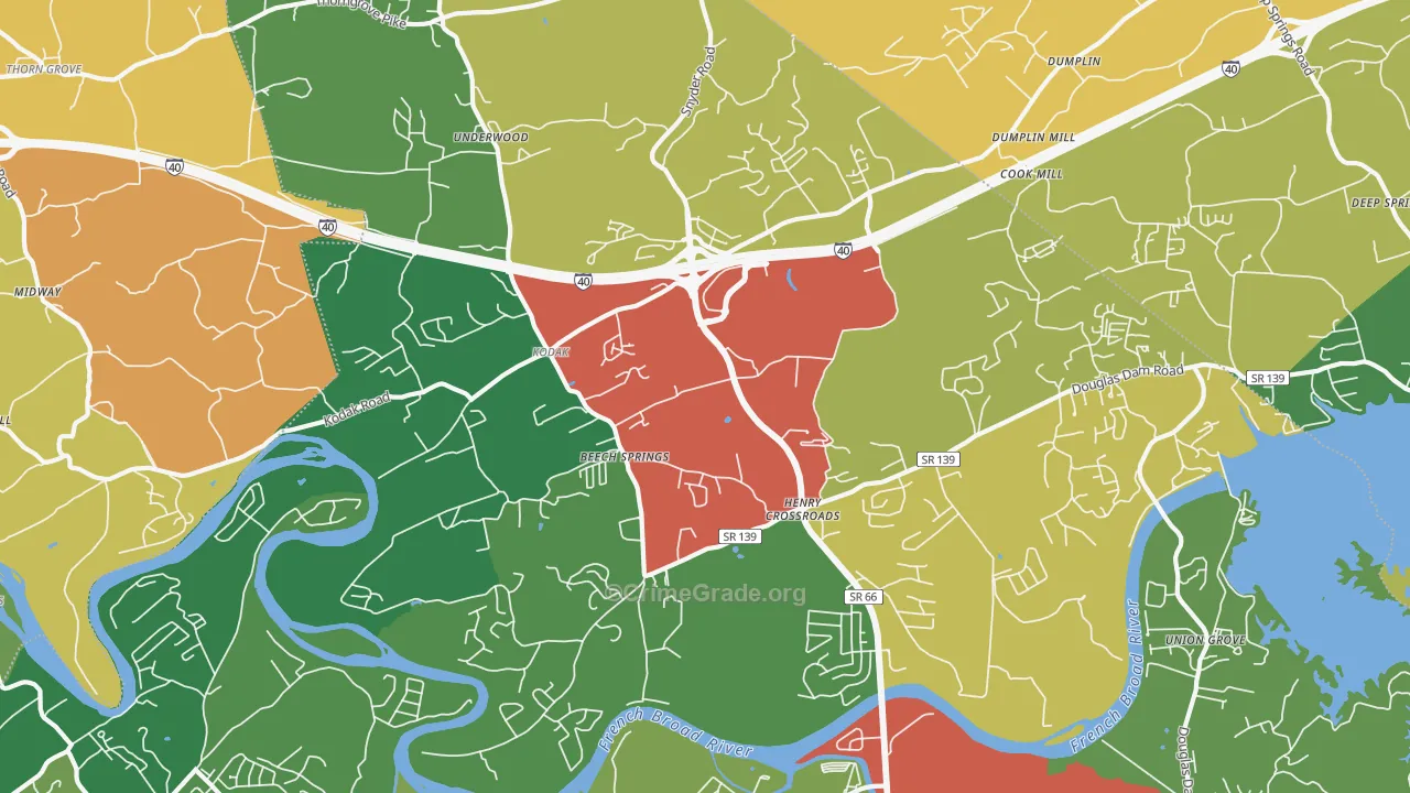 Kodak, TN Map of Theft Rates