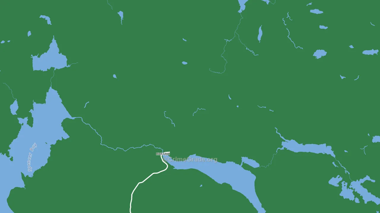 Kokadjo, ME Map of Theft Rates