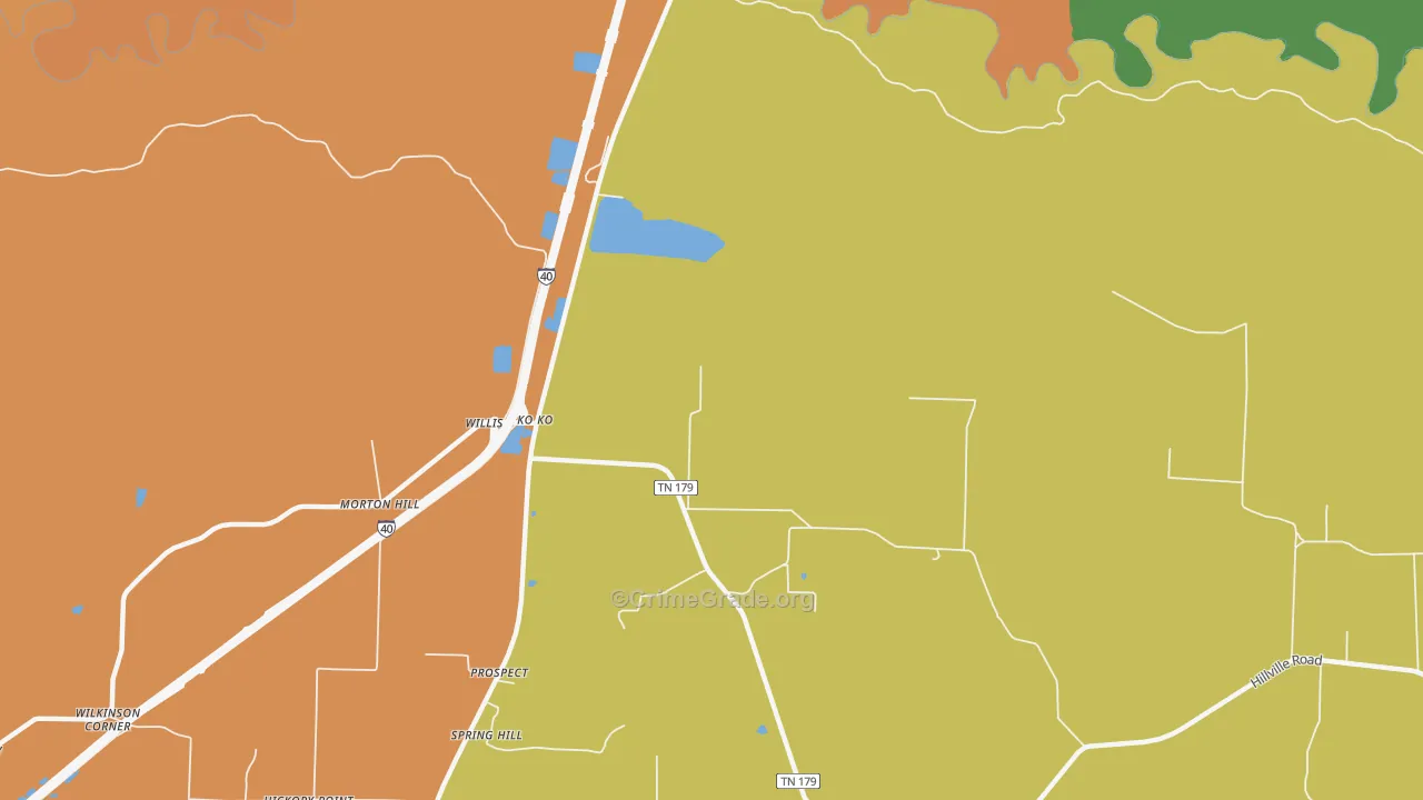 Koko, TN Map of Theft Rates