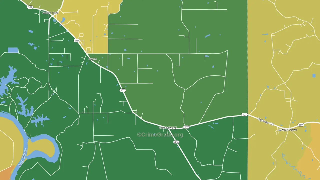 Kolin, LA Map of Theft Rates