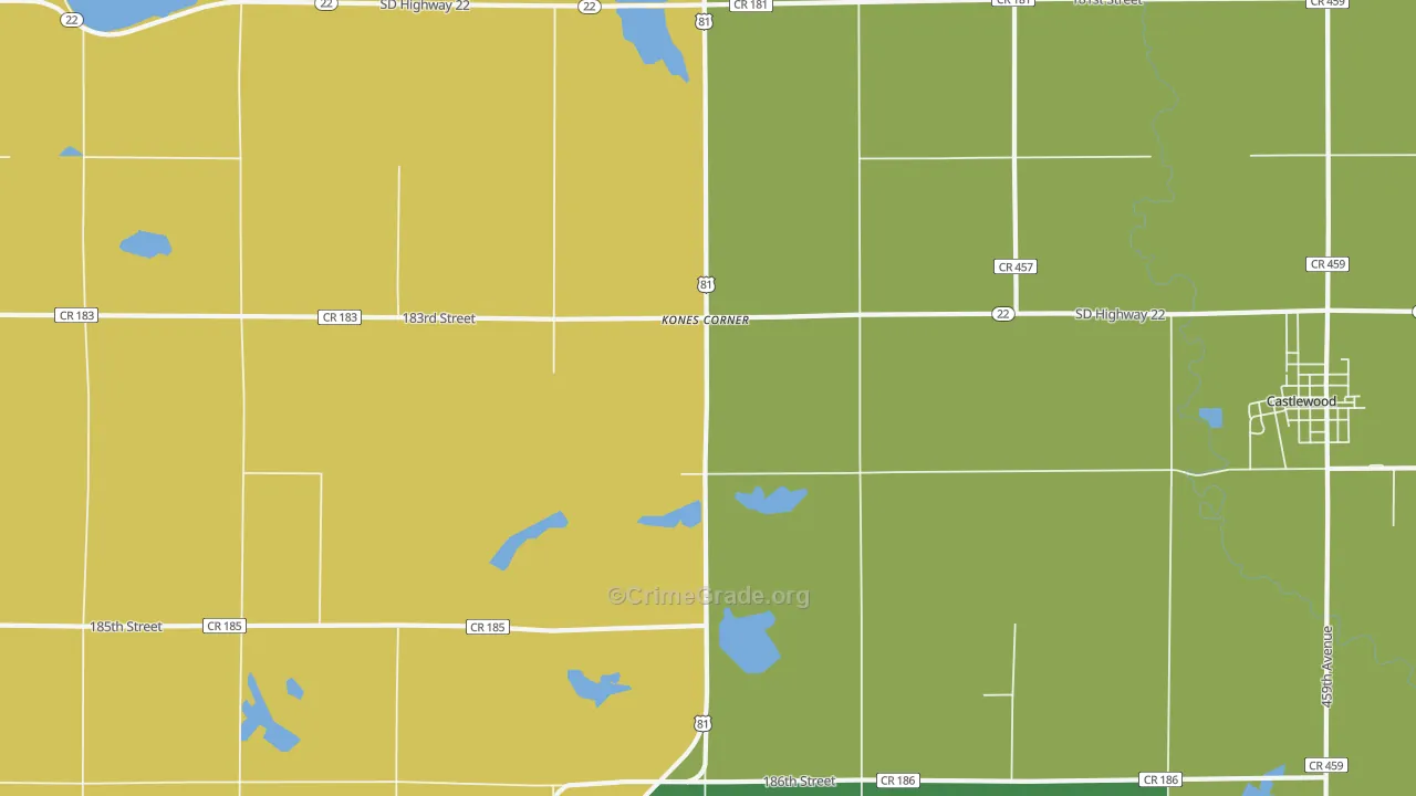 Kones Corner, SD Map of Theft Rates