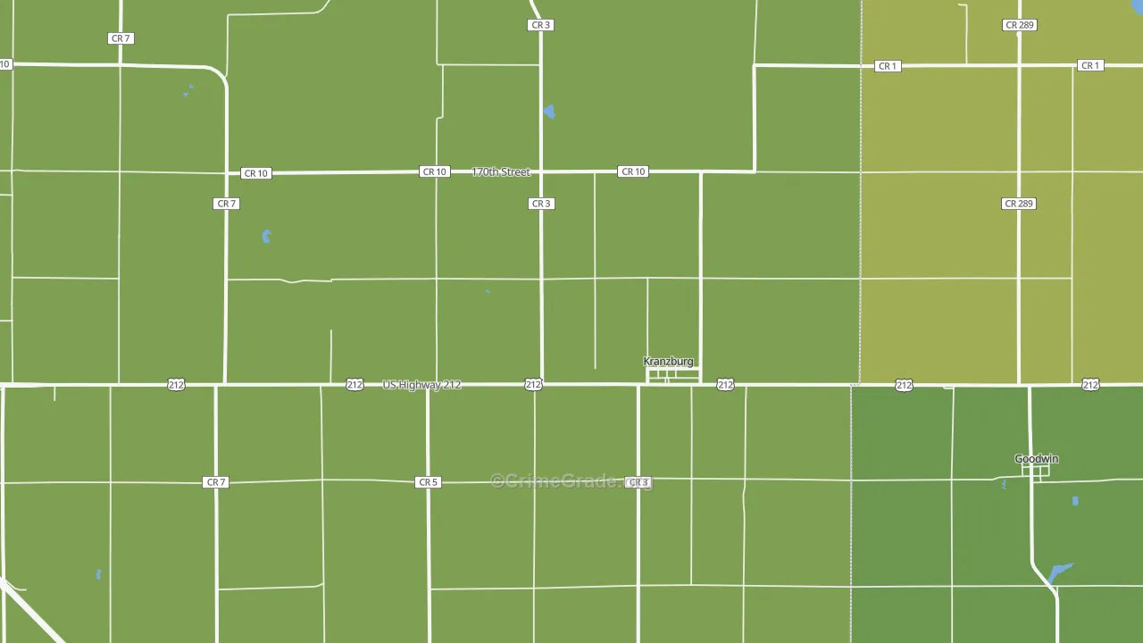 Kranzburg, SD Map of Theft Rates
